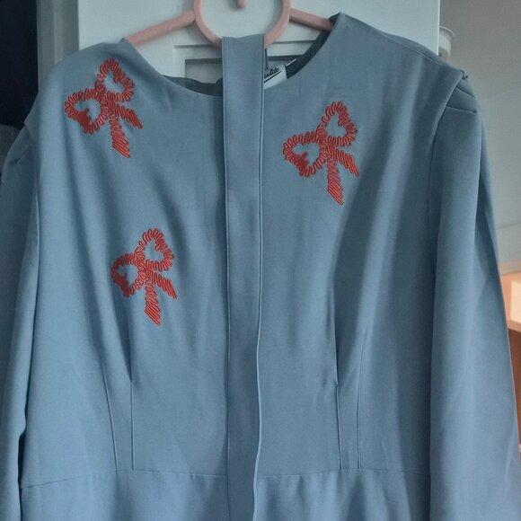 Revival Vintage Blue Bow Dress - Picture 5 of 6